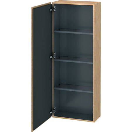 Lc Semi-Tall Cabinet 1 Door 1320X500X243mm Brushed Oak